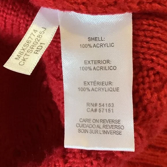 EUC Calvin Klein Red Cowl Neck Sweater  Size:  Medium - Picture 5 of 5